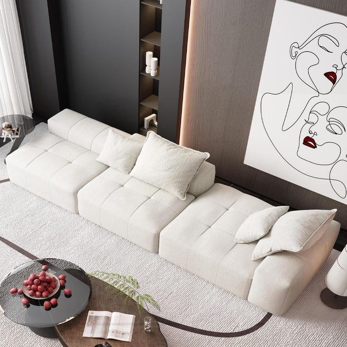 Modern Oversized Diy Combination Modular Sectional Sofa With Pillows