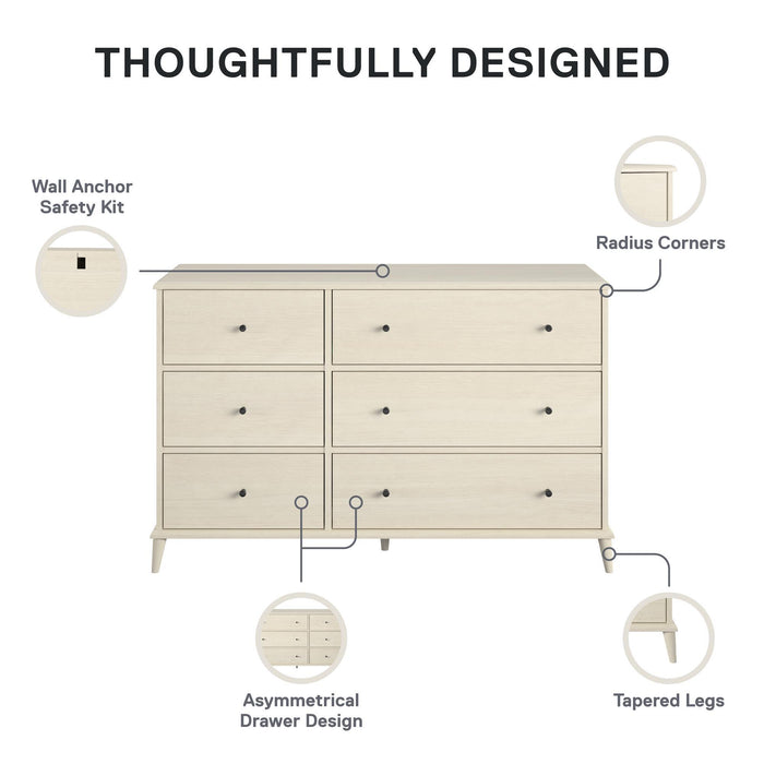 Farnsworth - 6 Drawer Dresser - Ivory