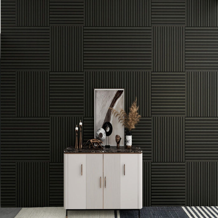 Acoustic Panels With Strip Design, Sound Absorbing Wall & Ceiling Panels