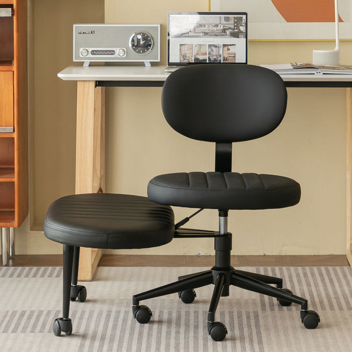Ergonomic Cross Legged Office Chair With Back Support
