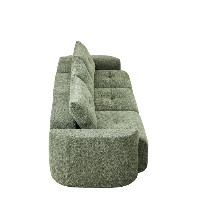 3 Seater With Thickened Armrests Sofa For Living Room