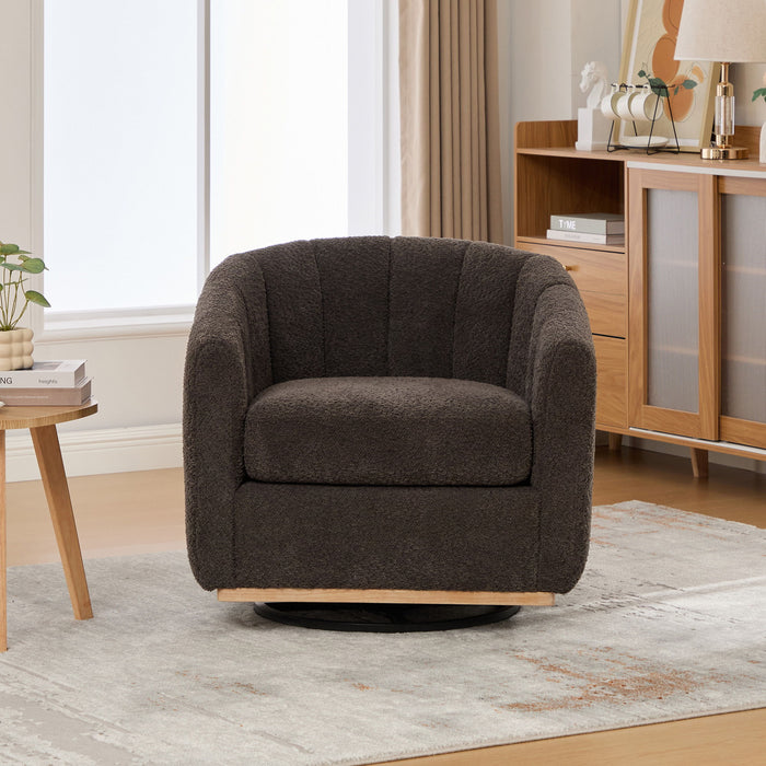 360° Swivel Upholstered Barrel Chair
