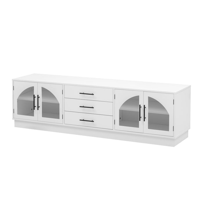 Modern Minimalist TV Stand, Entertainment Center Media Console Cabinet With Adjustable Shelves For Living Room