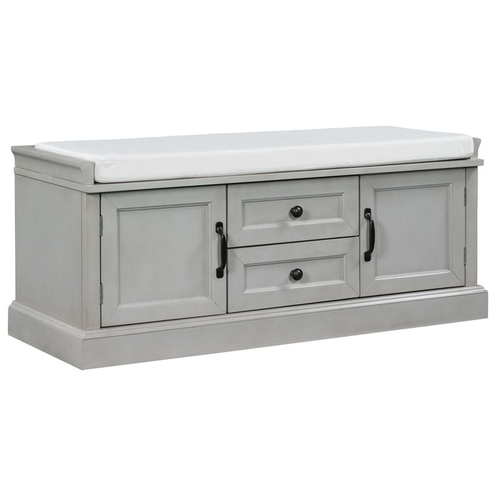 Hearth & Haven Daisy - Storage Bench With 2 Drawers And 2 Cabinets