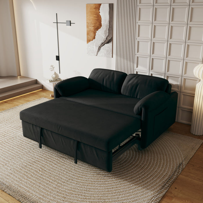 Sofa, Dual Purpose Lounge With Retractable Queen Size Bed