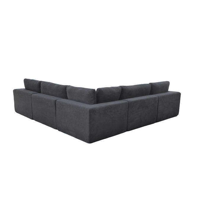 Custom Configuration Modular Sectional With Toss Pillows