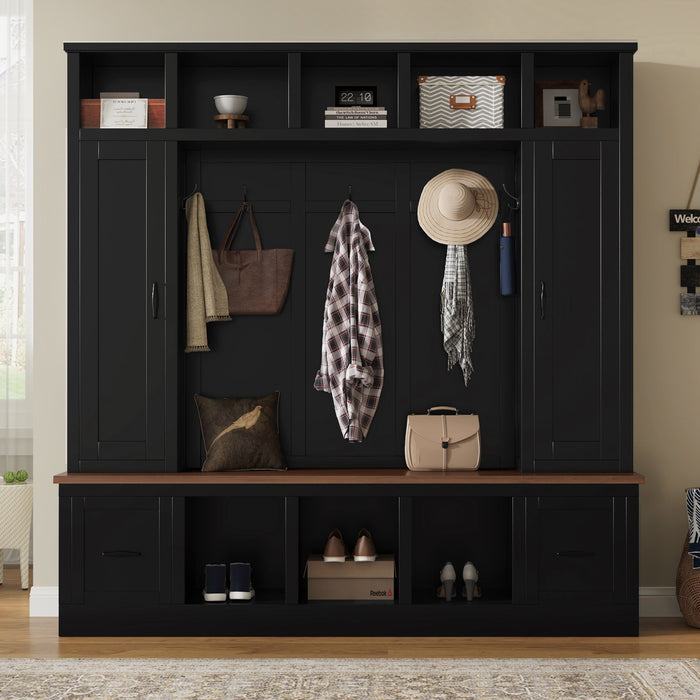 Hall Tree With Storage Bench, Entryway Coat Rack With Hooks