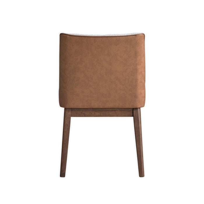 Ginny - Boucle Velvet Side Chair (Set of 2) - Walnut