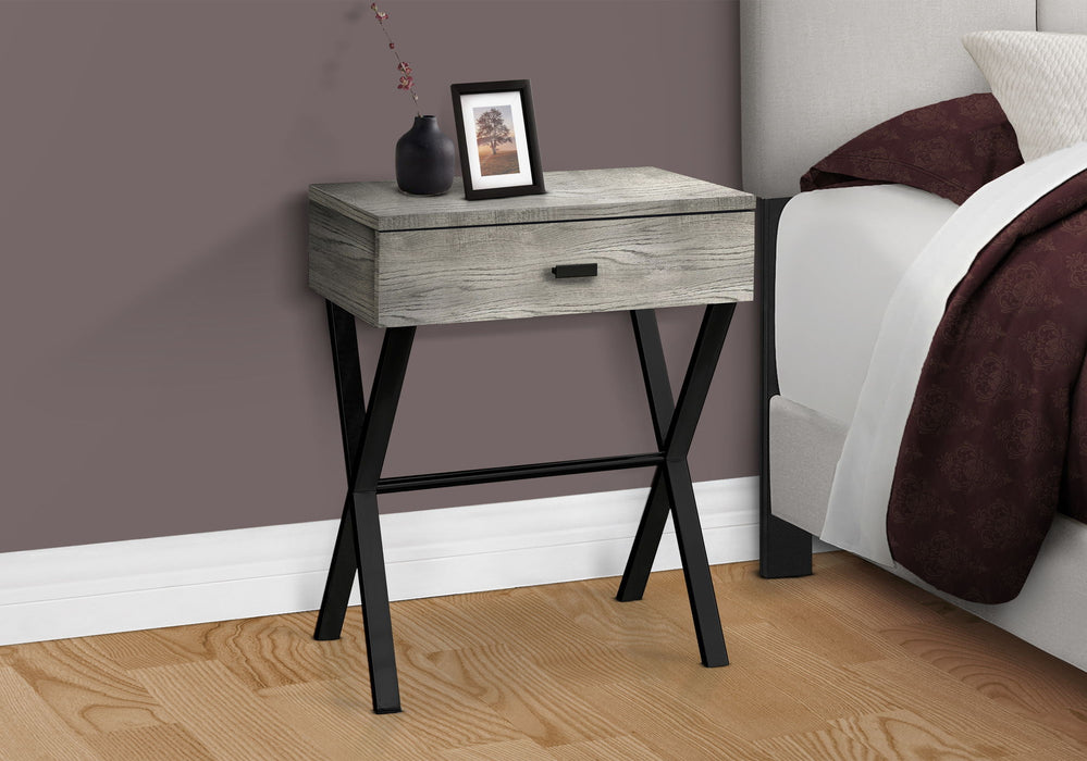 Accent Side X Table, Storage Drawer, Contemporary & Modern