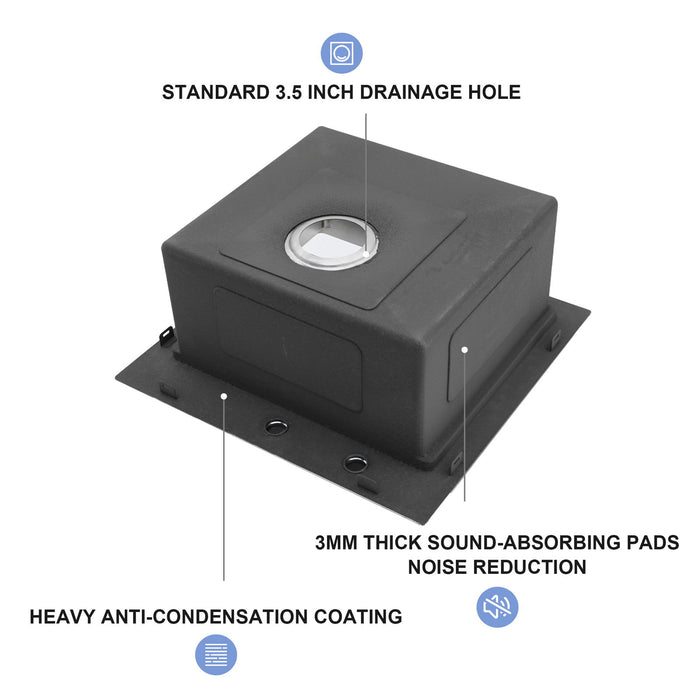 21" Drop In Kitchen Sink With Pull Out Faucet And Sink Cover, 16 Gauge - Brushed Nickel