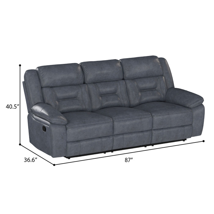 Declan - Reclining Sofa - Naval Blue