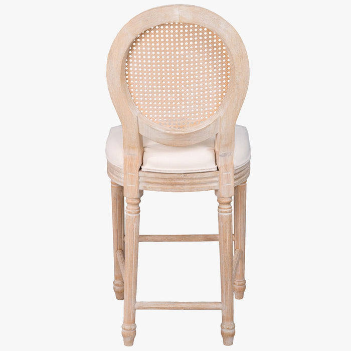 French Country Bar Chairs With Round Back (Set of 2)