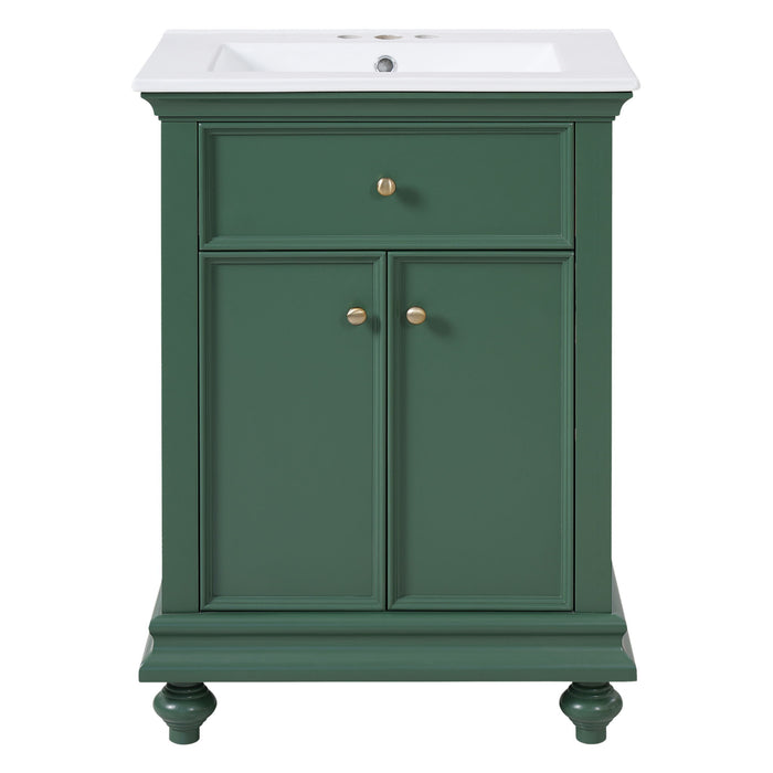 Modern Bathroom Vanity With Tip-Out Drawer And Soft-Close Hinges