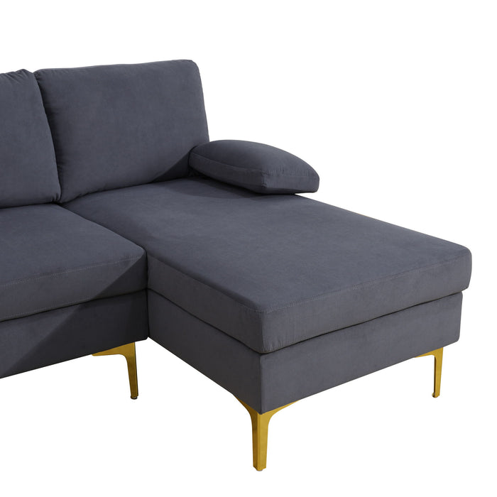 U - Shaped Sectional Sofa With Double Chaise