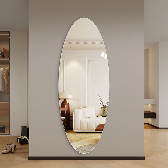 Modern Oval Full Length Wall Mirror