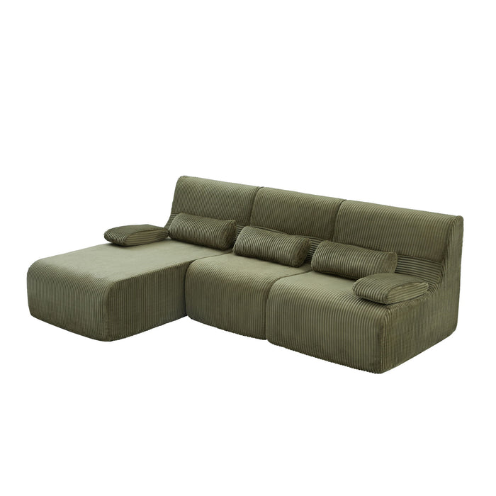 Oversized Sectional Sofa, Living Room Seating With Modular Design