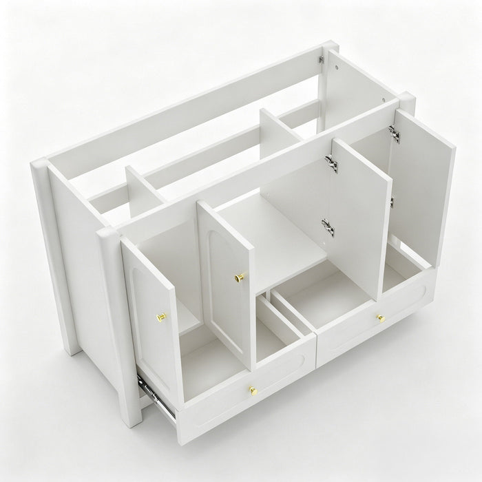 Bathroom Vanity With Sink Combo, 4 Soft Close Doors And 2 Drawers