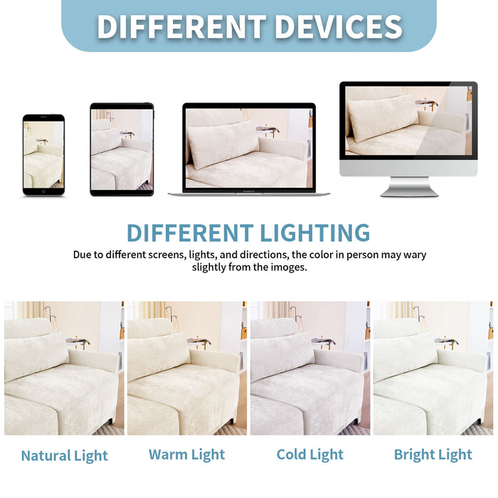 Stylish Sofa With Ottoman And Lumbar Pillows, Ergonomic Design