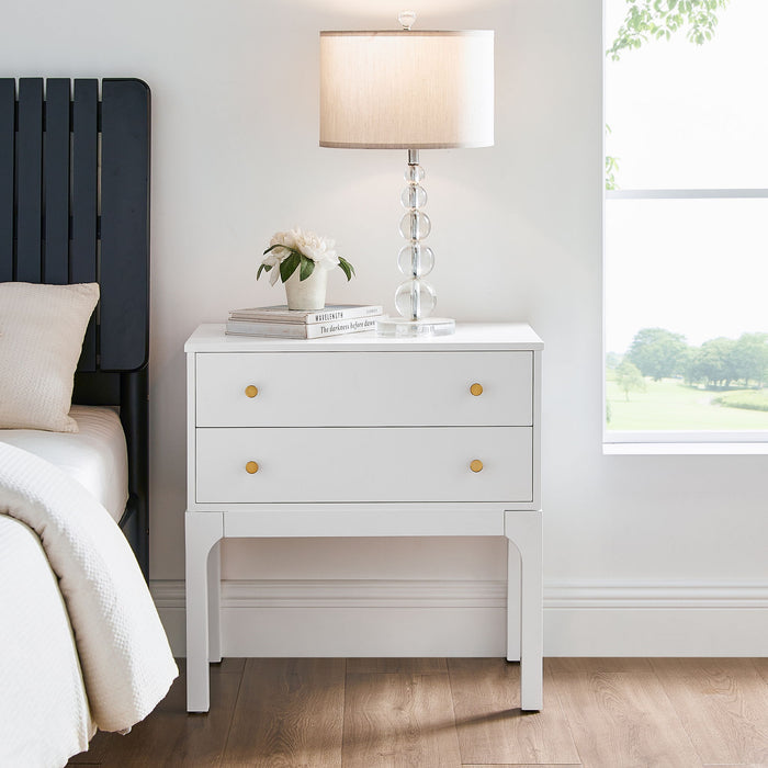 Alonso - 2 Drawer Nightstand - White