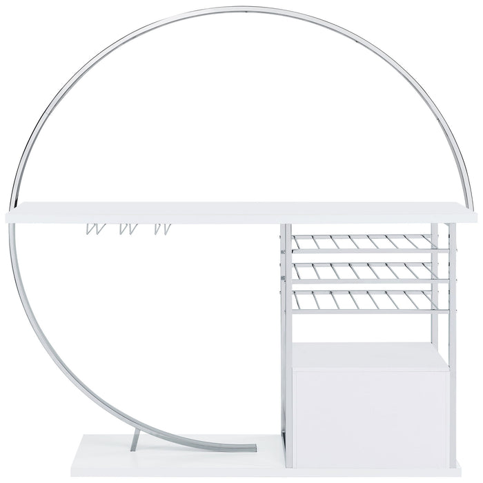 Casey - 2 Door Home Bar Storage Bar With Customizable Lighting - White