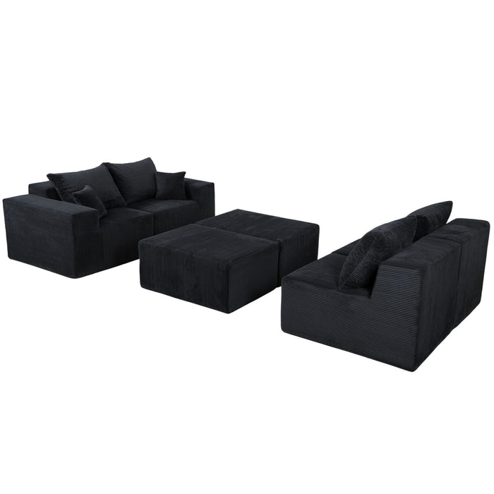 Modular Sectional Sofa, Convertible Couch With Chaise Corduroy
