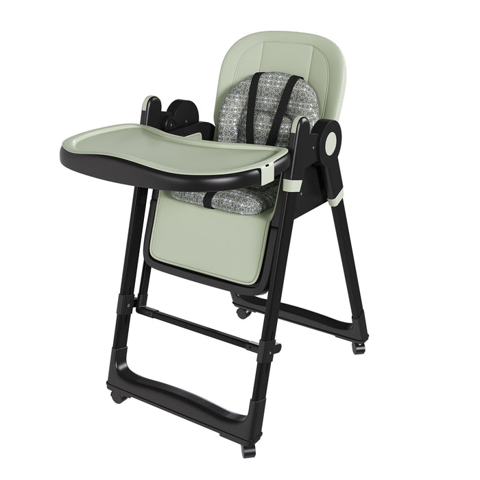 Convertible Baby High Chair To Rocker With 5 Point Harness