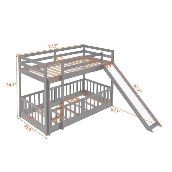 Functional Bunk Bed & Convertible Ladder And Slide