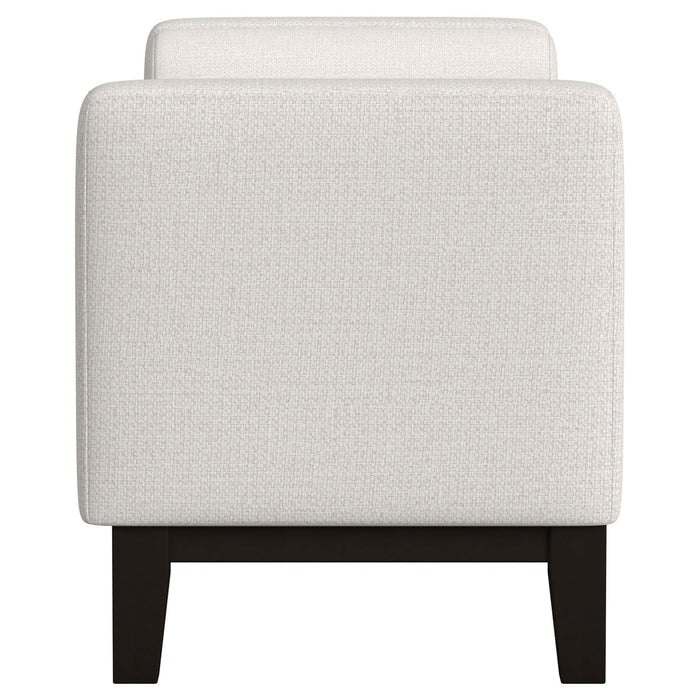 Thomas - Raised Arm Accent Bench - Ivory
