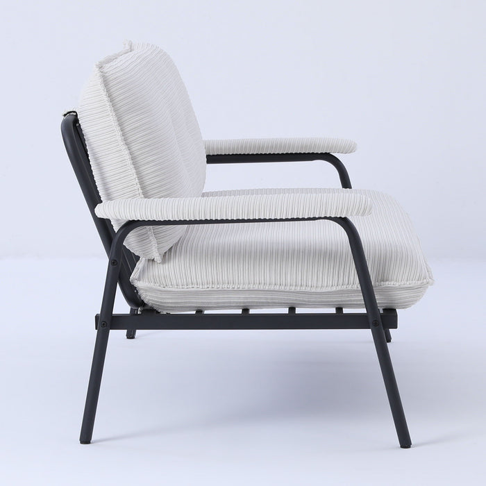 Modern Metal Frame Sofa With Sponge Filling For Compact Spaces And Versatile Use