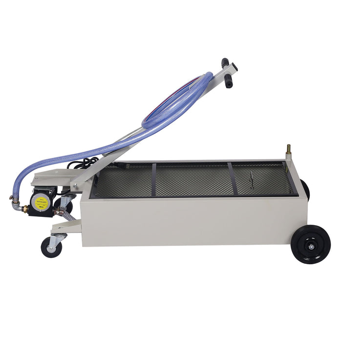 High Impact Polypropylene 20 Gallon Low Profile Oil Drain With Pump Steel - Gray