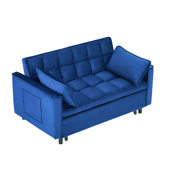 Sofa Bed With Pockets, 3 In 1 Convertible For Living Room