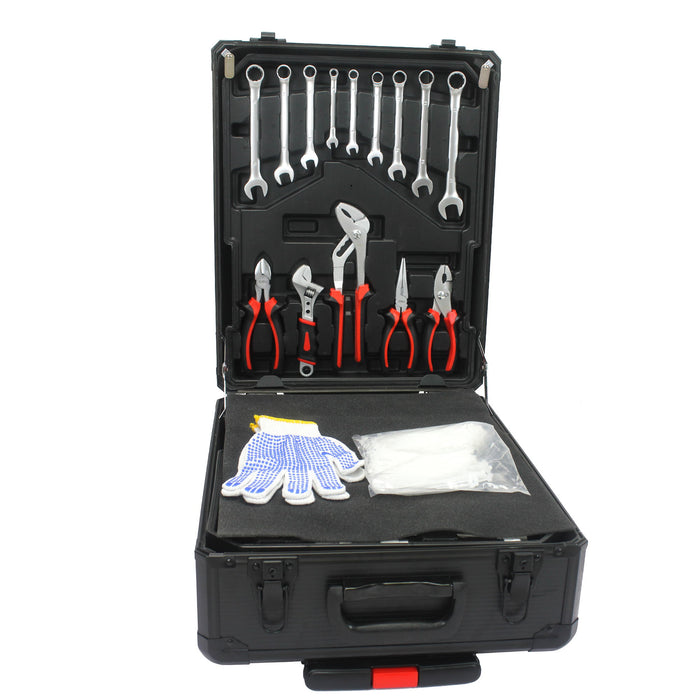 899 Piece Home Repair Tool Set With Rolling Plastic Toolbox, 4 Drawers, General Household Maintenance Kit