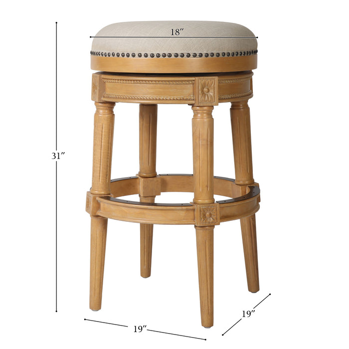 Rustic Elegance Backless Swivel Stool