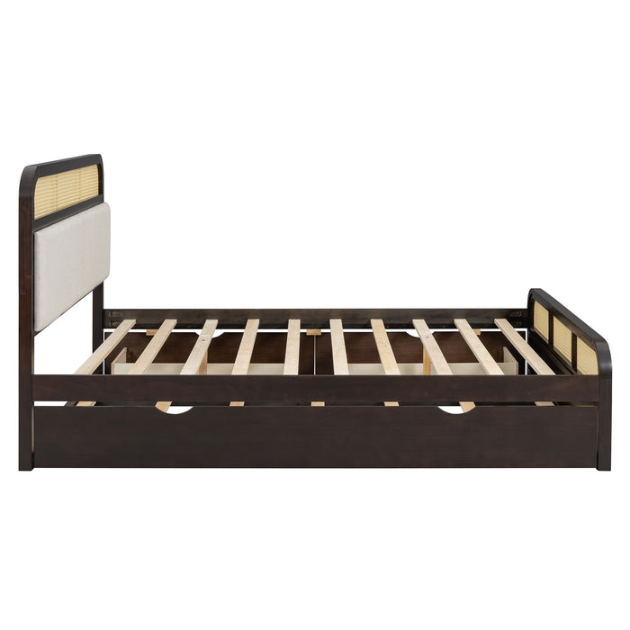 Platform Bed With Trundle And 2 Drawers