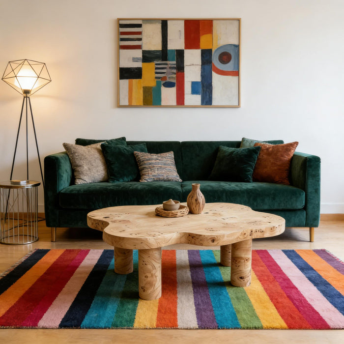 Cloud Shaped Coffee Table With 4 Round Legs