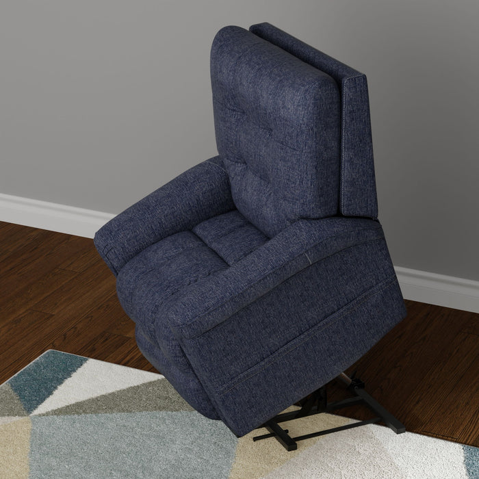 Velour - Power Lift Chair - Blue