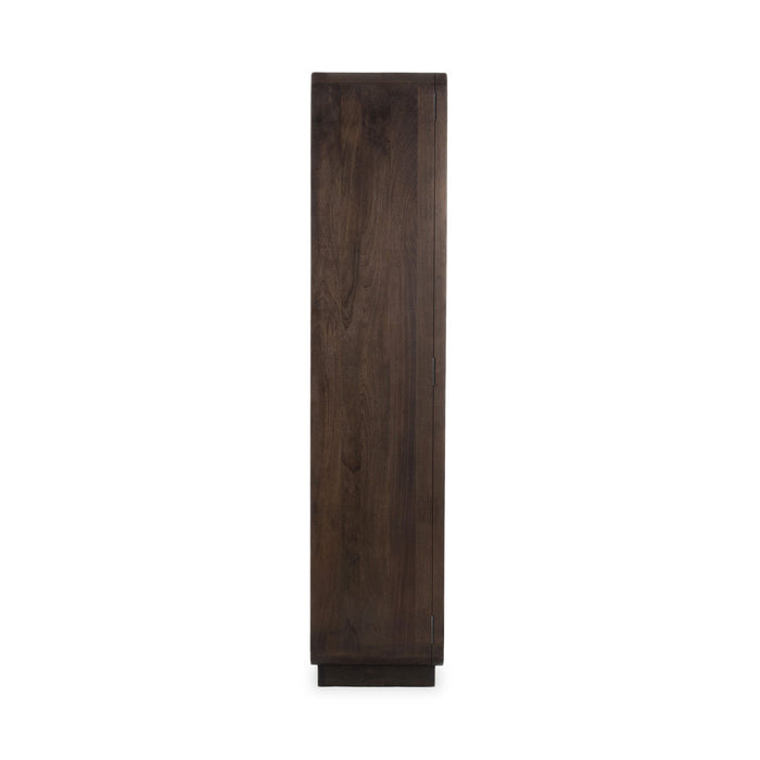 Rogers - Solid Wood Tall Cabinet - Dark Brown