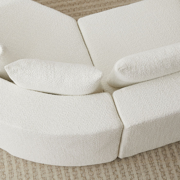 V - Shaped Modular Sofa Set With 3 Pillow