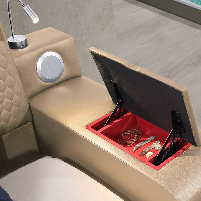 Zoya - Smart Multifunctional Bed, Built In Bluetooth Speakers, USB Charging