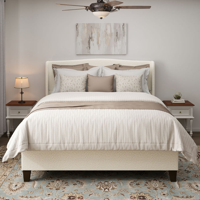 Platform Bed Frame With Tall Headboard And High Footboard