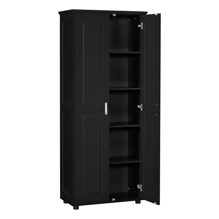 Storage Cabinet With Adjustable Shelves, 2 Doors, Rectangle Design For Bathroom