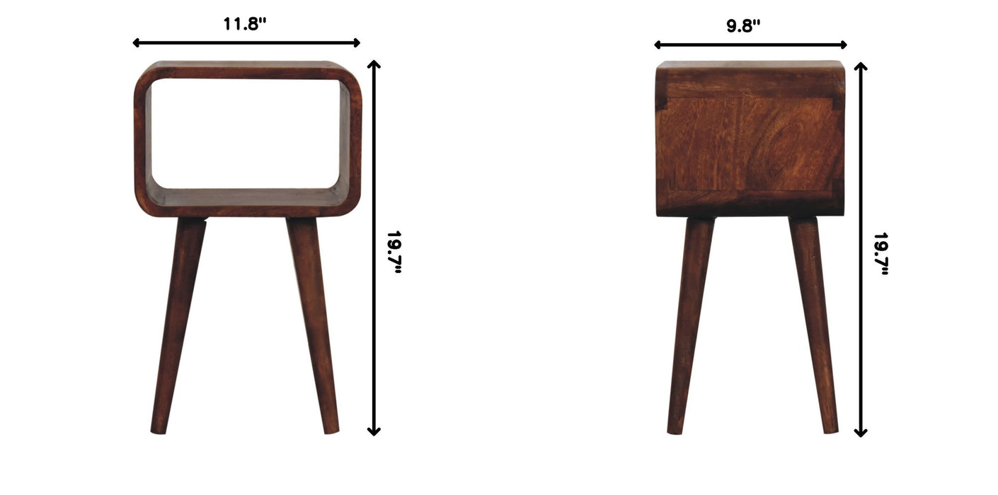 Minimalist Open Curved Nightstand