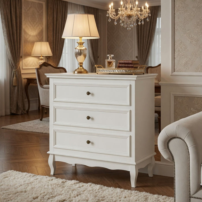 3 Drawer Dresser - White