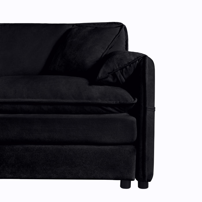Modern Oversized Deep Seat Luxury 2 Piece Sofa Set With 4 Pillows