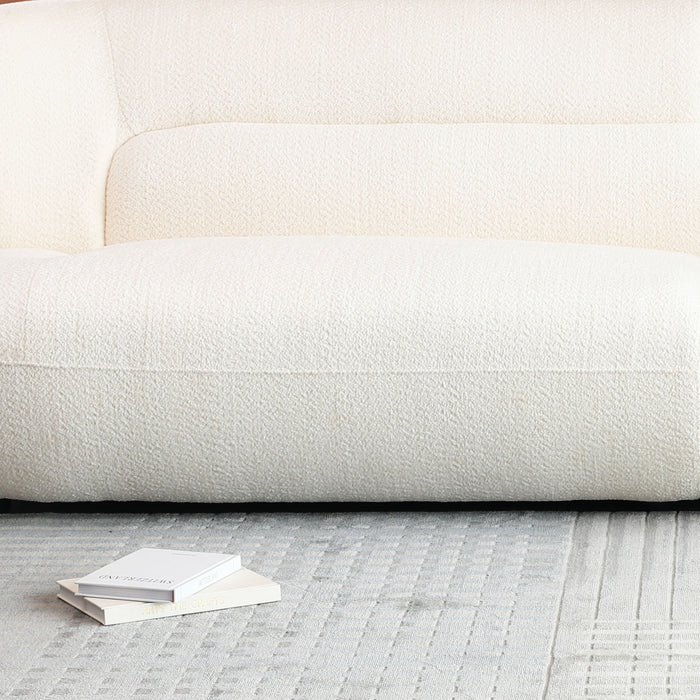 Modern Fashion Yp40116W Circular Curve Design Sofa, 4 Seater For Office & Bedroom - White