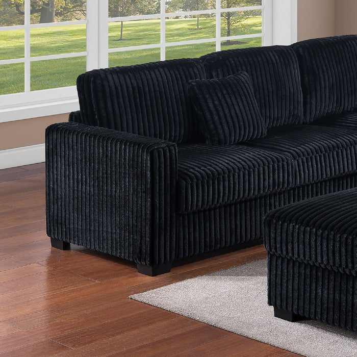 Modern Sectional Set With Cocktail Ottoman