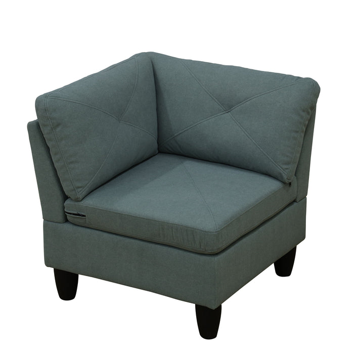 Modular L - Shaped Sectional Sofa 6 Seater 4 Piece Couch With Chaise
