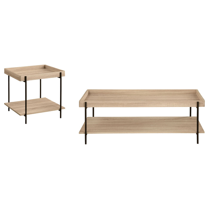 Grantham - 2 Piece Rectangular Coffee And End Table Set - Natural