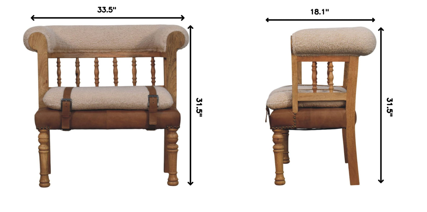 Strapped Hallway Bench