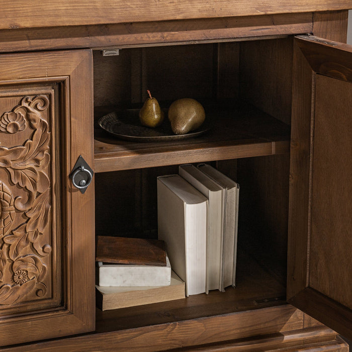 Amita - 3 Drawer 4 Door Cabinet - Brown